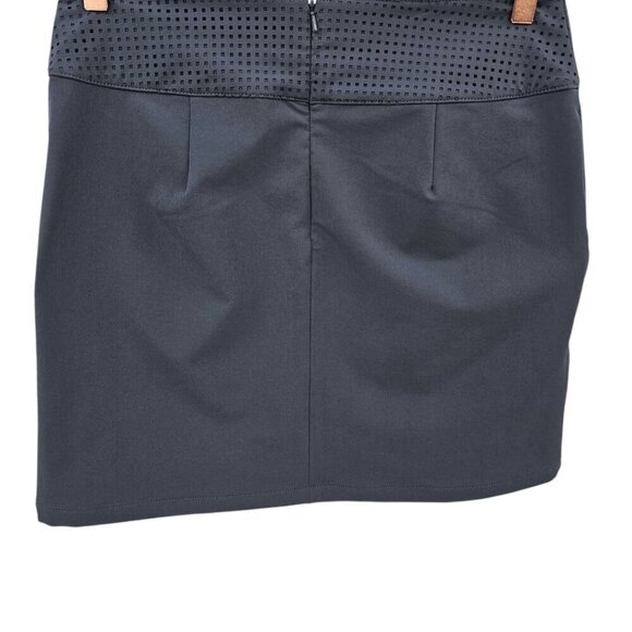 Title Nine Womens 2 Grey Perforated Waist Band Genie Athletic Skirt with Pockets - Picture 2 of 6